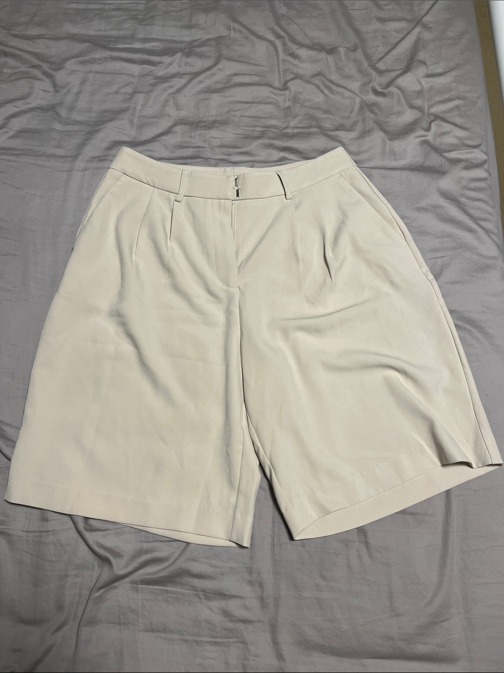 Joe Fresh Cream Tailored Bermuda Shorts